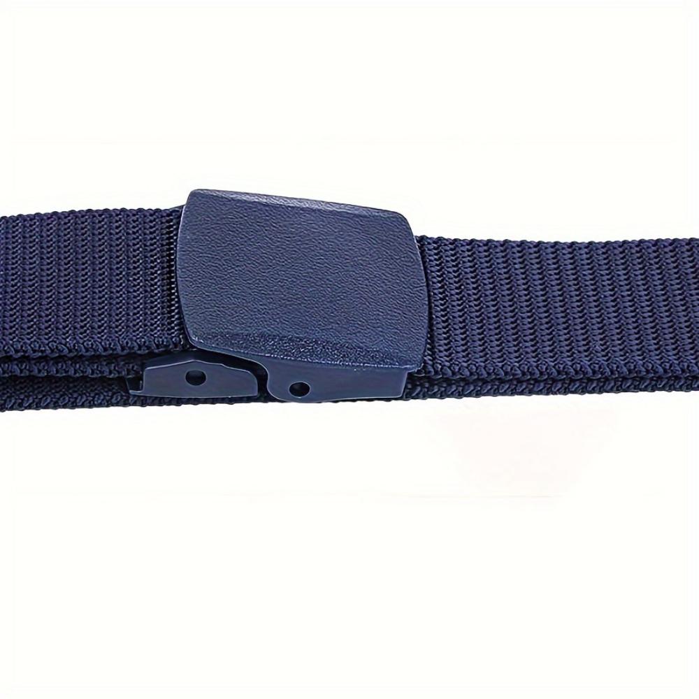 Men's and Women's Anti-Allergy Nylon Belt - Smooth Buckle for Casual, Formal, Outdoor and Daily Wear | Unisex Belt | Large Size Belt