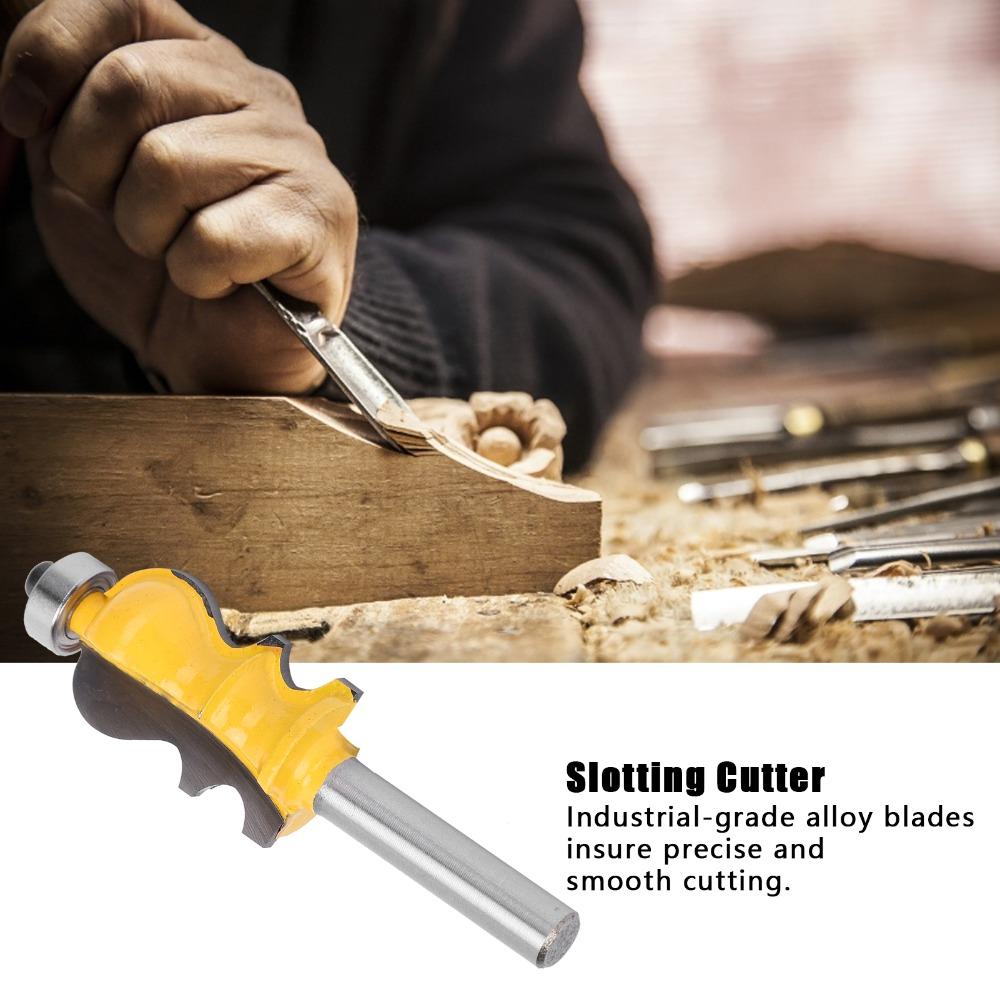 8mm(0.3In) Shank T Slot Router Bit 1/4Inch Shank 22.2Mm Cut Diameter Slotting Milling Cutter 35Mm Cut Length