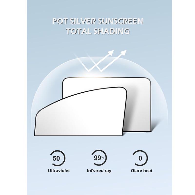 Universal Magnetic Car Sunshade: Rear Row Diamond Pattern for Child Sun Protection & Heat Insulation
