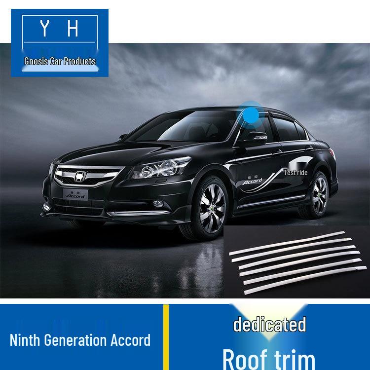 

Ninth-Gen Accord Roof Trim: Custom Bright Roof Strip for 14th-Gen Accord Modification QJL/Thousand Jun United