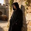 Medieval Cloak Cosplay Costume With Solid Color Design For Halloween And Conventions