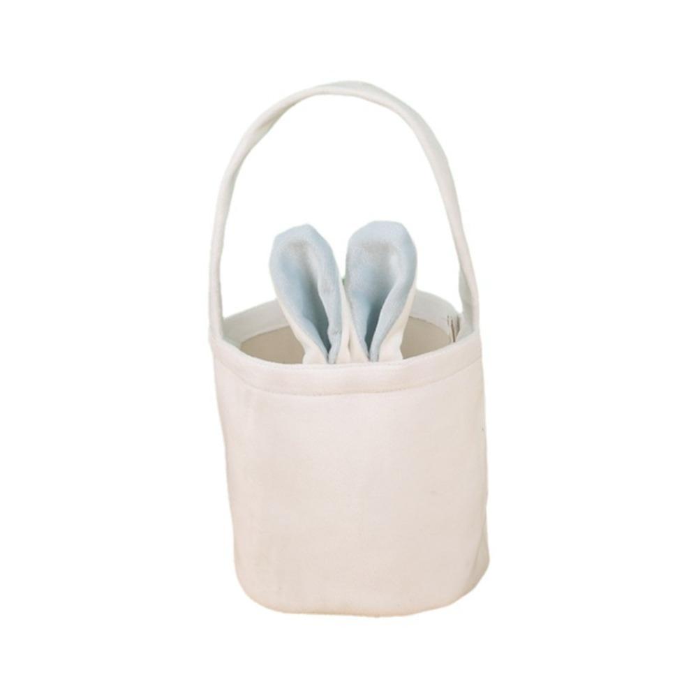 Bunny Ear Easter Bunny Tote Bag Plush Easter Egg Candy Bag Cute Rabbit Ears Handbag Easter Day синий/белый
