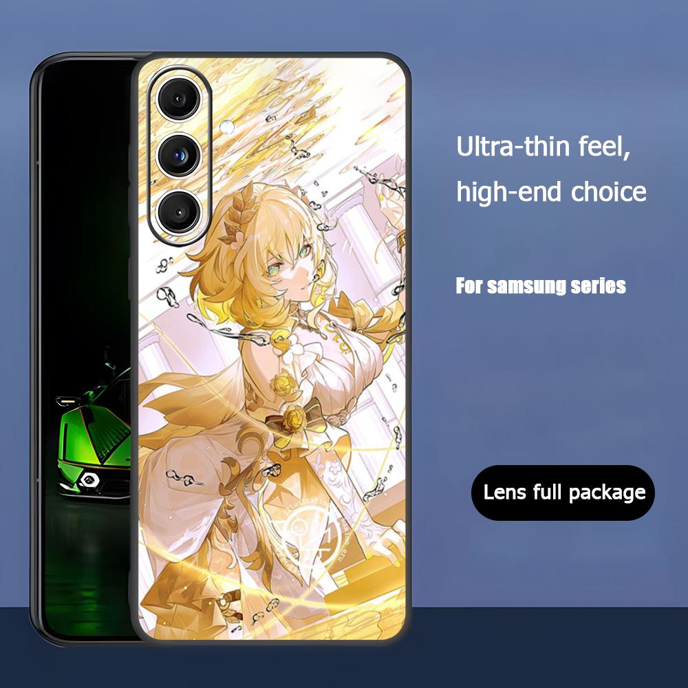 

Aglaea Game Honkai Star Rail Phone Case For Samsung Galaxy S26 S25 S24 S23 S22 S21 Plus Ultra Note20 Soft Black Galaxy S22 5G