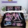 Set copripiumino 3 pezzi (1*Copripiumino + 2*Federe, Senza Nucleo),Set Biancheria da Letto con Stampa KPop Demon Hunters, Decorazione Camera da Letto, Stagione Unica, Regalo di Compleanno