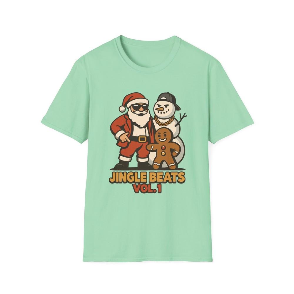 

Unisex Softstyle T-Shirt Santa Snowman Gingerbread Rap Retro Funny Christmas 4XL