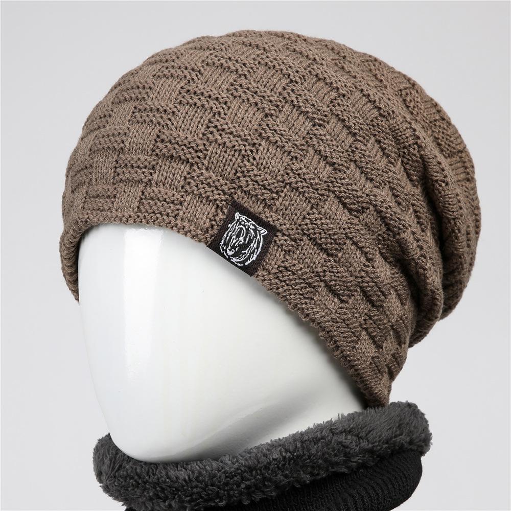 Hat Winter Cold-Proof Thickened Wool Hat Men'S And Women'S Warm Plush Versatile Pullover Hat Knitted Hat