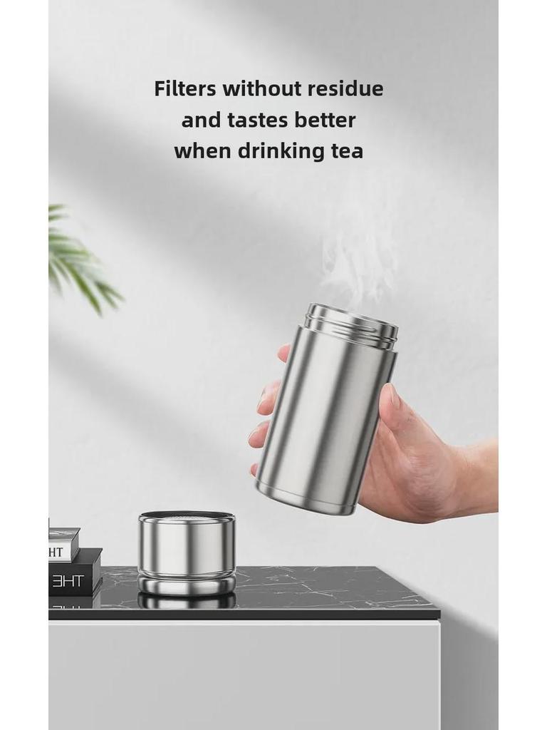 Compact 316 Stainless Steel Tea Infuser Thermos Cup - Portable Water Separation Design for Men and Women, Perfect Gift