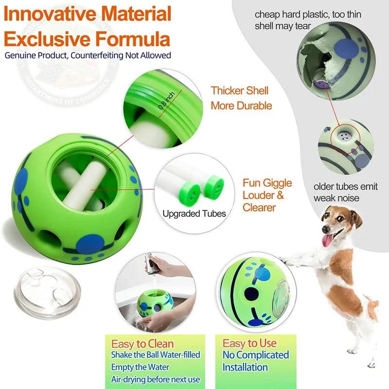 Dog Vocal Interactive Toy Leaky Food Ball Relieve Boredom Grinding Tooth Resistant Leaky Foods Toys Pet Products Supplies Rolled for Pet Dog Fun