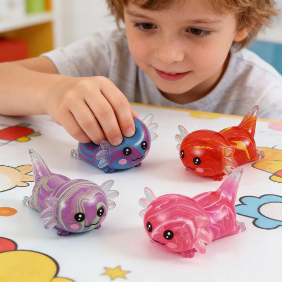 Cute Newt Shape Squeeze Toy TPR Soft Slow Rebound Toy Odorless Stress Relief Decompression Toy for Kids