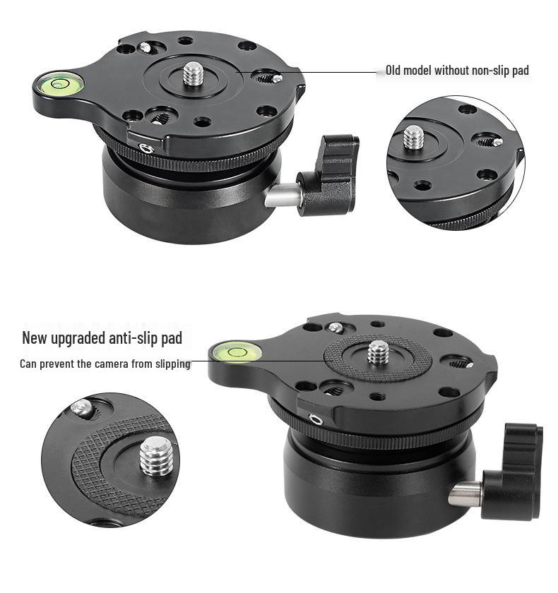 DY-60N Universal Tripod Head Leveling Base for DSLR Cameras