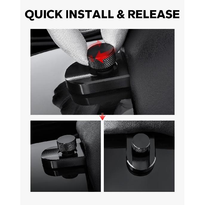 Amazicha Black Aluminium Seat Bolt Tab Screw Mount Knob Cover Compatible with Harley Davidson 1996-2024