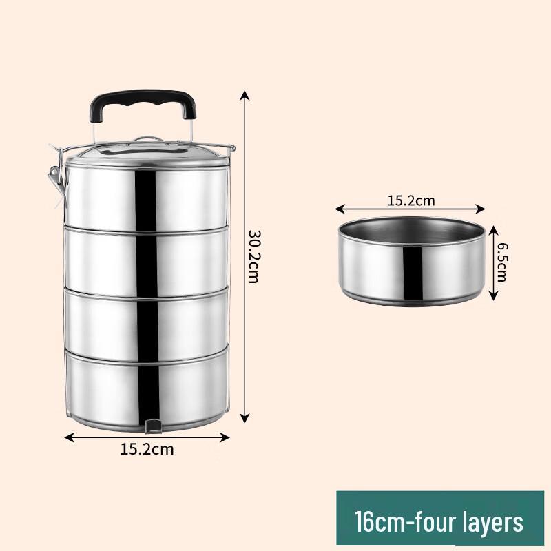Lianmei Stainless Steel Multi-Layer Portable Lunch Box