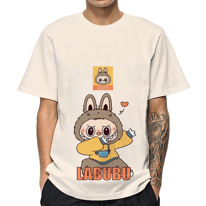 

Monster Elf Cartoon Graphic Labubu Women s Printed T-shirt Summer Casual Men s Tees Top Loose Oversize Short Sleeve Clothing XXL