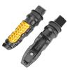 1 Pair Universal Aluminum Footrest Pedal Foot Rest Footpegs Yellow