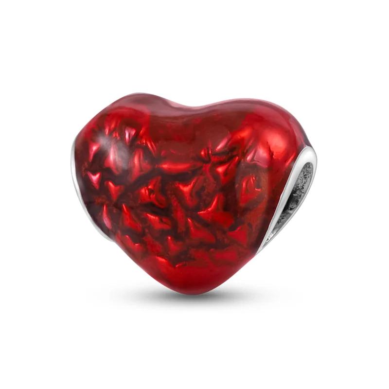 Original Copper Christmas Gift Snowflake Penguin Heart Beads Charms For Pan Bracelet Diy Women Jewellery