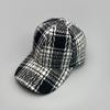 Klassische karierte Retro-Baseballkappe für Herren und Damen, warm, lässig, vielseitig, britischer Stil, Modekappe