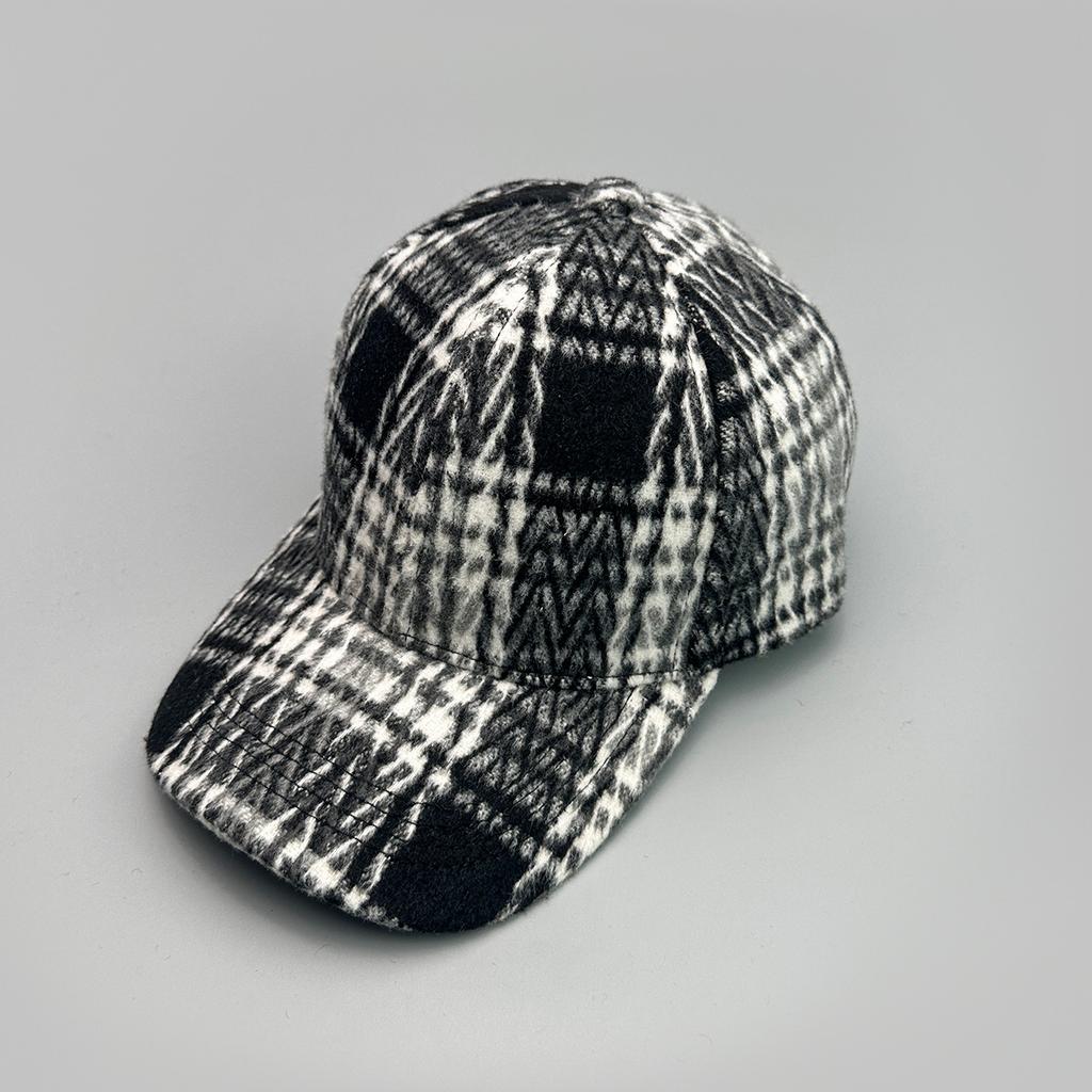 Klassische karierte Retro-Baseballkappe für Herren und Damen, warm, lässig, vielseitig, britischer Stil, Modekappe