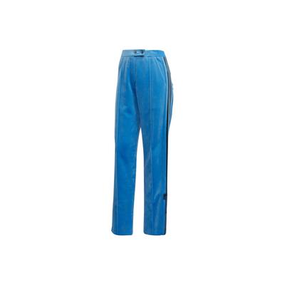Calças Esportivas Tricotadas com Logotipo e Zíper de Cintura Média com Botão Lateral Oculto Calças Femininas Azul HM2055