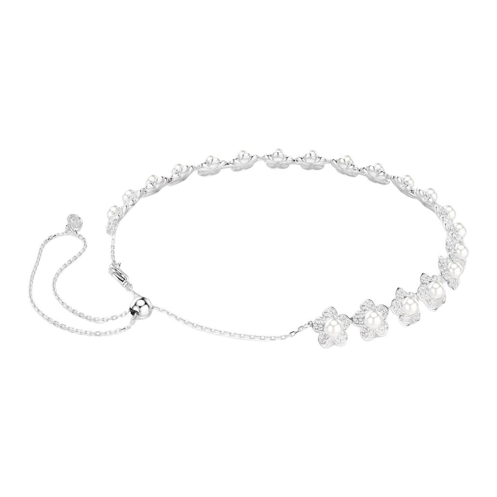 Swarovski Ariana Grande Exquisite Flower Design Crystal Necklace Unisex Necklace Silver 5751250