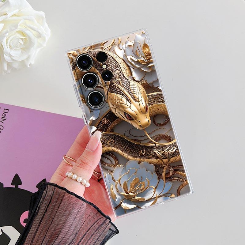 Snakes and Women Clear Case For Samsung Galaxy S26 S25 S24 S23 Ultra S20 S21 FE S22 Plus S26Ultra S25FE Soft Silicon Phone Cover