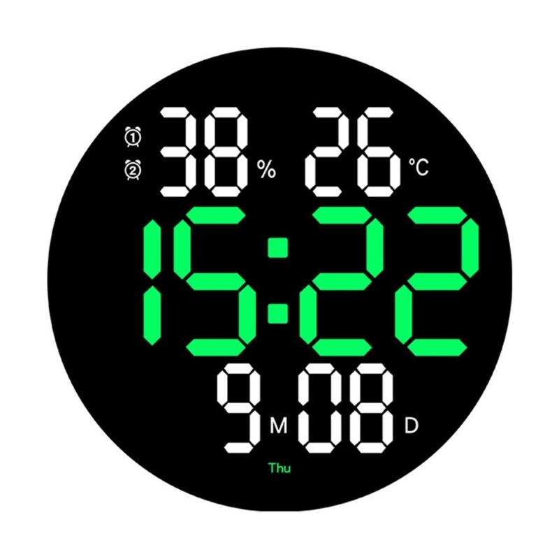 Modern LED Alarm Clock with Remote Control 10inch Display Screen Clear andEasy Read Digital Wall Clock