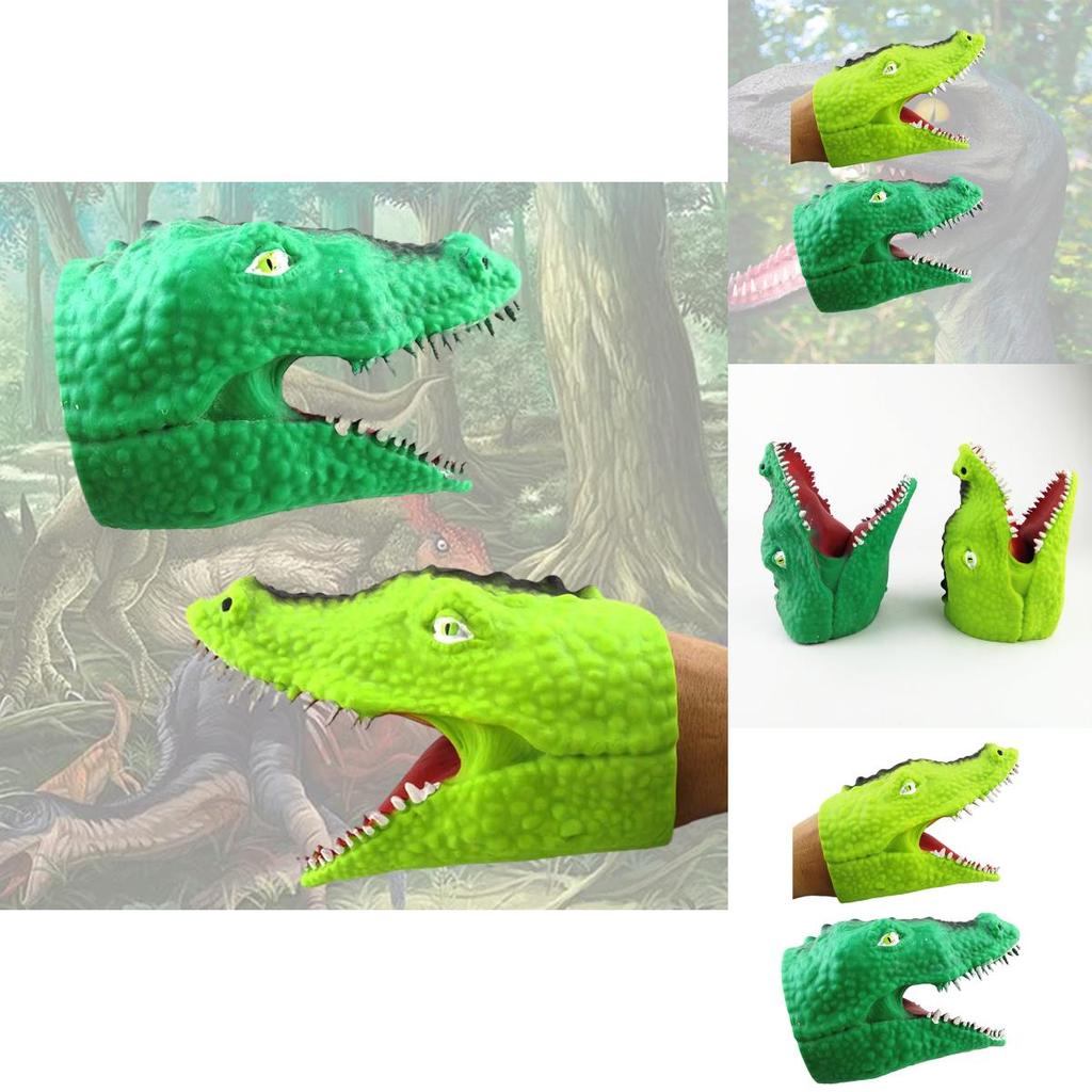 Realistic Crocodile Hand Puppet Tpr Soft Rubber Shark Glove Role Playing Prop Ocean Animal Hand Puppet Interactive Toy Characters)