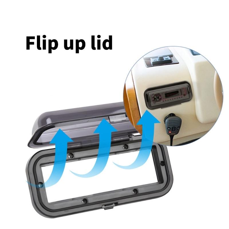 Saltvattentåligt Stereo-skydd Vattentätt Högtalarskydd Kraftigt ABS Högtalarskydd Regntålig Design Fodral för Yacht