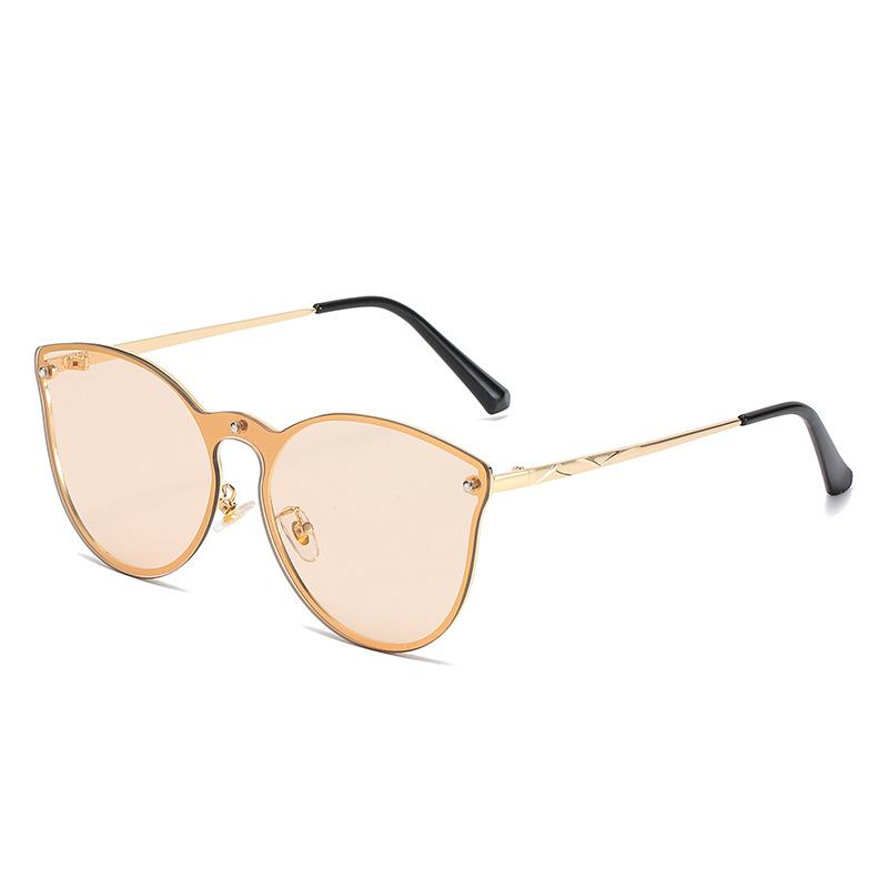 

Солнцезащитные очки из цельного куска риса, модные персонализированные круглые интегрированные очки, текстурированные очки Spot