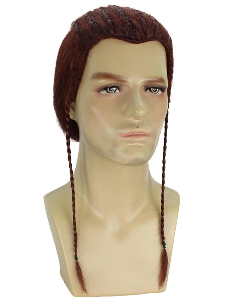 Wigs2you H-5655 HPO Adult Male Humanoid Warrior Braided Dark Auburn Wig