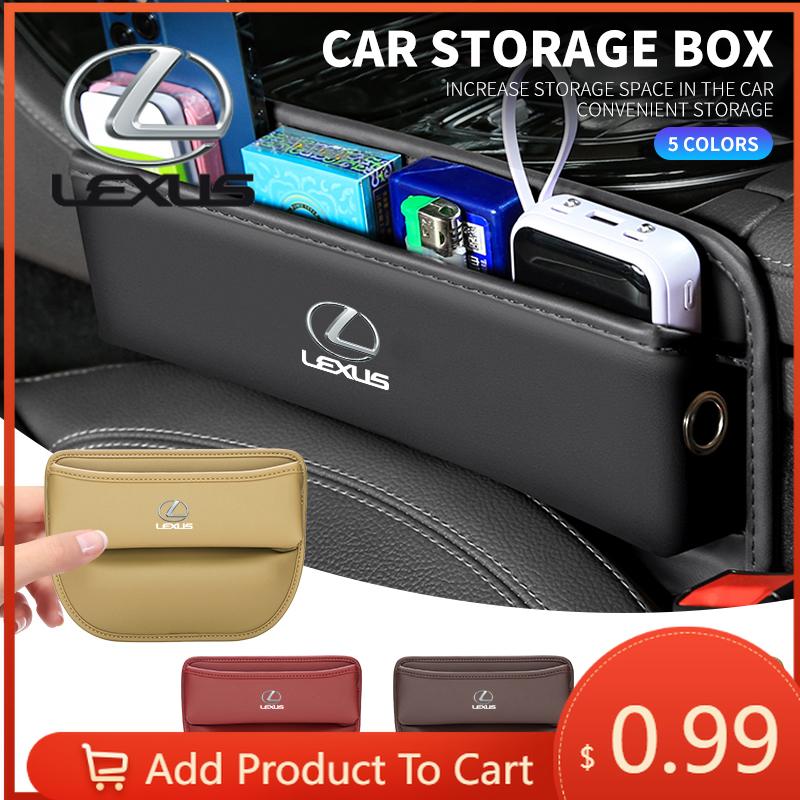 Interior Stickers PU Leather Car Seat Side Storage Pocket Suede Gap Filler Organizer Box For Lexus RX330 IS250 ES300h UX GX470 L