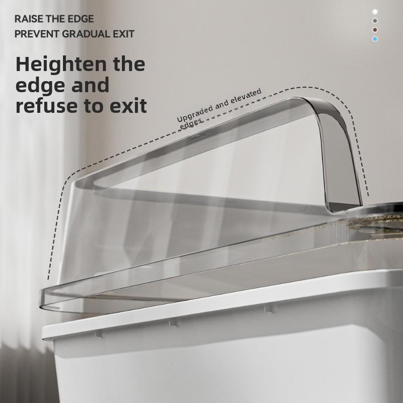 Large Cat Litter Box Semi-Enclosed Odor Control Pet Toilet Anti-Splash Ventilated Step Tray Premium Large Capacity Pet Potty