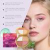 Eyeshadow and Highlighter Makeup, Face Highlighter Palette for Women, Highlighting Eye & Cheek Palette, 4-In-1Makeup Palettes Kit
