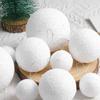 6pcs 4/6/8CM White Foam Christmas Balls DIY Christmas Hanging Balls  Party Favors