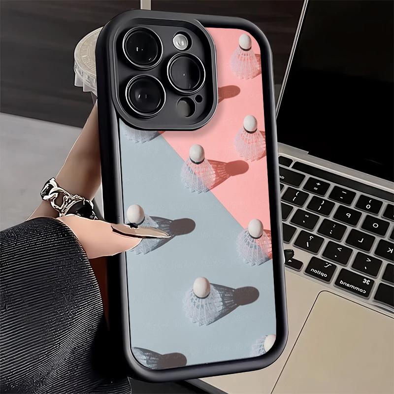 Phone Case for iPhone 17 Air 16E 15 16 Pro Max Badminton Sport Cover 14 Plus 13 12 Mini Soft Shell Silicone Fundas