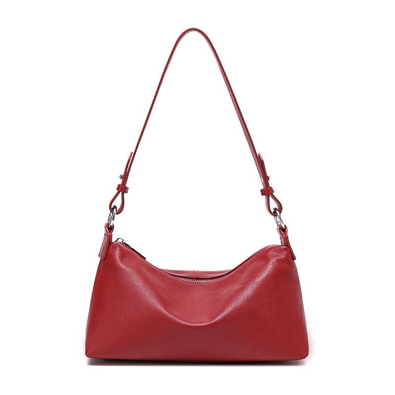 

Real Leather Small Bag, Ladies High-end Feeling Armpit Bag, New Fashionable, Simple and Versatile Cowhide Single Shoulder Handbag