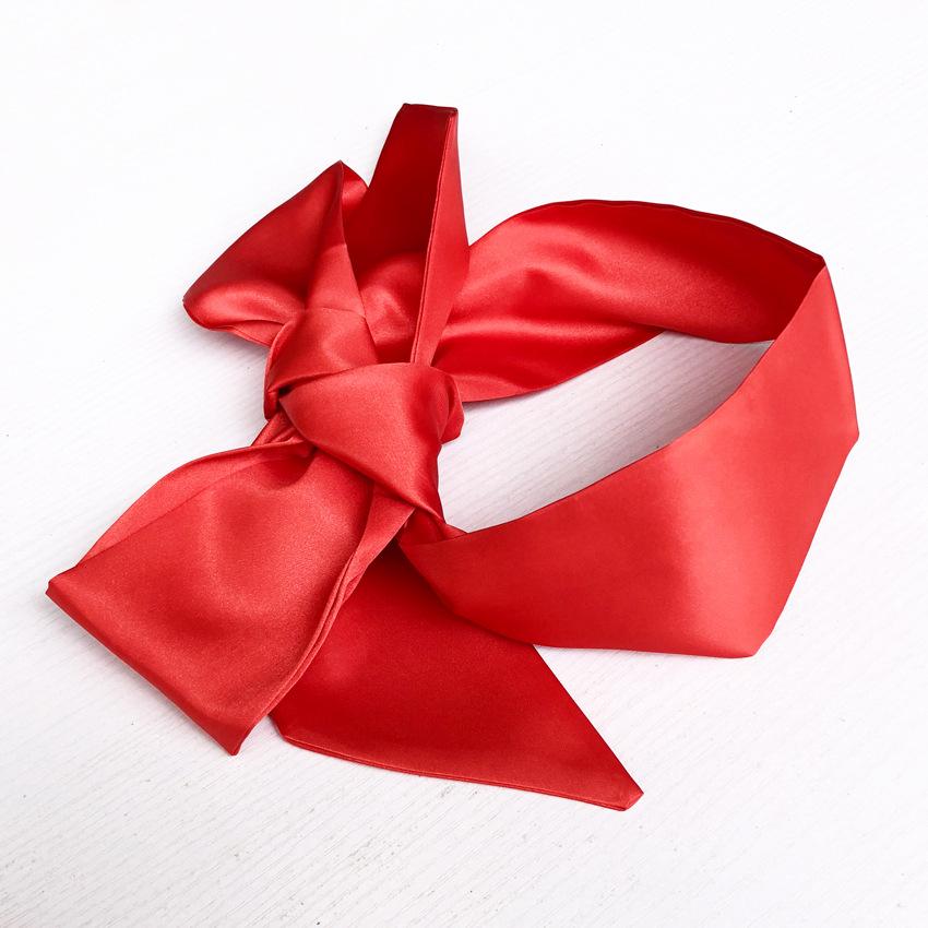 Black and Red Satin Erotic Eye Mask Blindfold for Adults