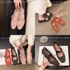 Versatile Breathable Crystal Flat Sandals - Non-Slip Beach Shoes with Fashionable Hollow Design