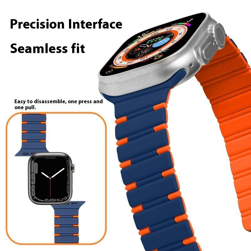 For Apple Watch 10 46mm/Ultra 2/Ultra 49mm/9 8 7 45mm/SE (2023) SE (2022) SE 6 5 4 44mm/3 2 1 42mm Magnetic Smartwatch Band
