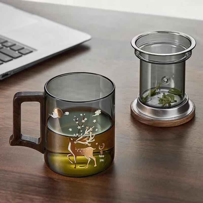 Japanese Style Tea Infuser Glass Mug