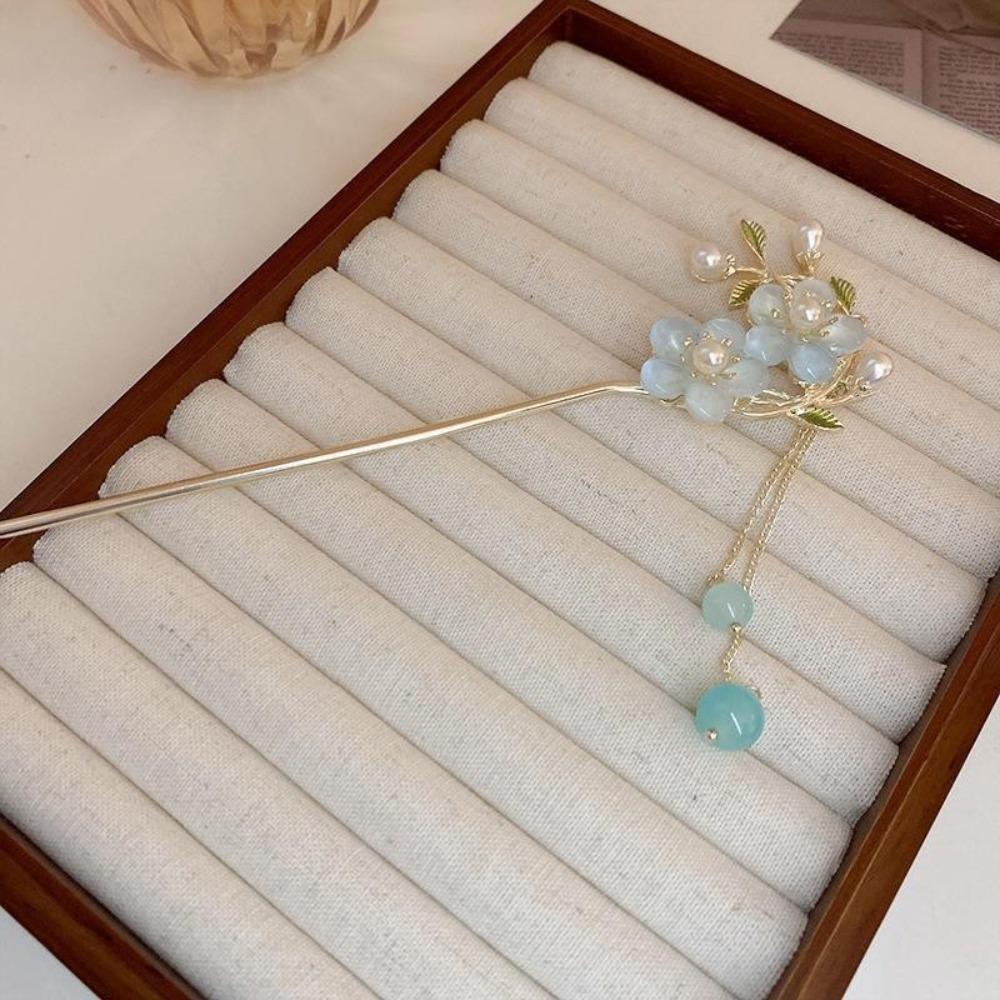 Ancient Style Hair Stick Chinese Style Orchid Fringe Hairpin High-end Flower Hair Clips Headwear