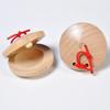 Wooden Castanets Wood Percussion Flamenco Musical Instrument Kids Toddler Toys