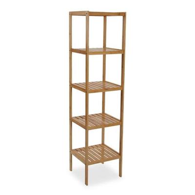 Louis Bathroom Shelf Cabinet - 140 X 33 X 34 Cm - Shelves for Organization 5 Bamboo Shelves - Brown - Versa
