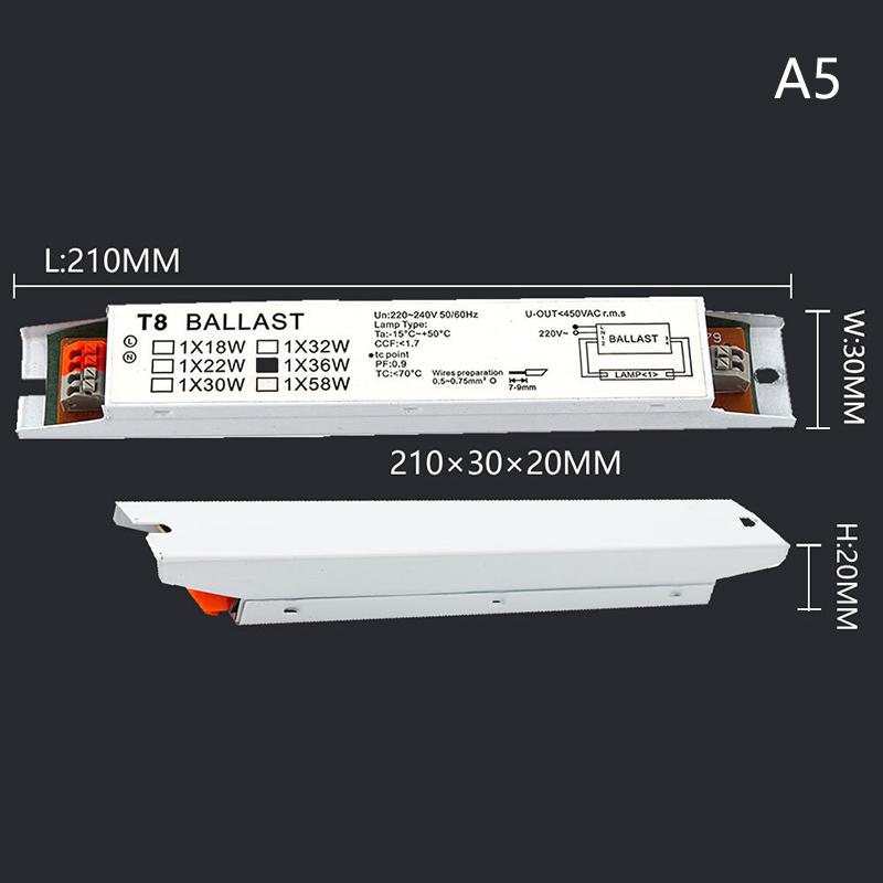 Ac 220-240V Wide Voltage T8 T5 Compact Electronic Ballast Instant Tube Desk Lights Fluorescent Lamp Ballast Home Office Supplies