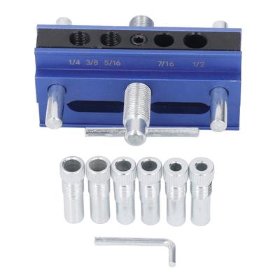 Doweling Jig Kit with 6 Drill Bushings Self Centering Pin Jig Woodworking Drilling Guide Set for