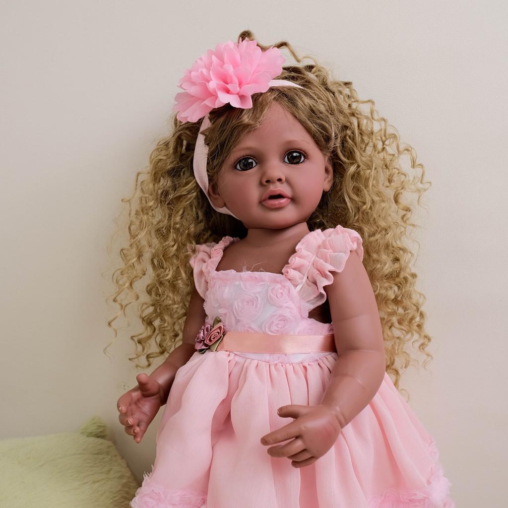 Silikon Reborn Baby Dunkle Haut Betty Für Sammler und als Geschenk