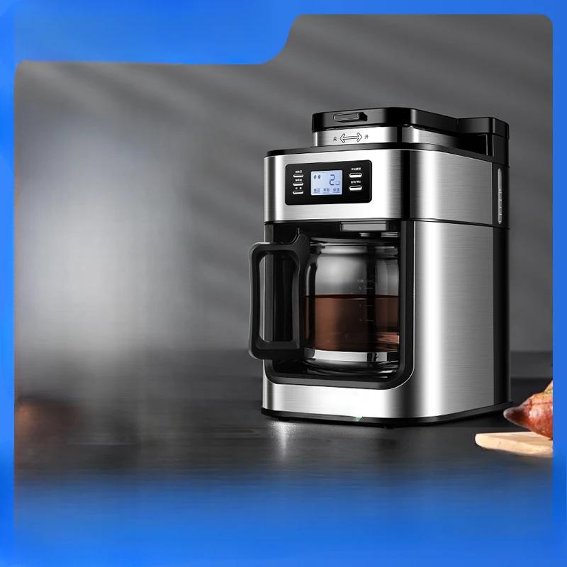 Cafetera de Goteo 220V para el Hogar Automática Pantalla LED Molinillo de Granos Molienda Fresca Café Té Leche