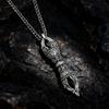 Buddhist Vintage Distressed Vajra Pendant Necklace for Men - Versatile Personalized Jewelry Gift
