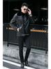Men's Plus Velvet Leather Jacket with Thickened Fur Collar, Autumn/Winter Warmth, Ideal for Middle-Aged and Elderly Dads and Grandpas.
