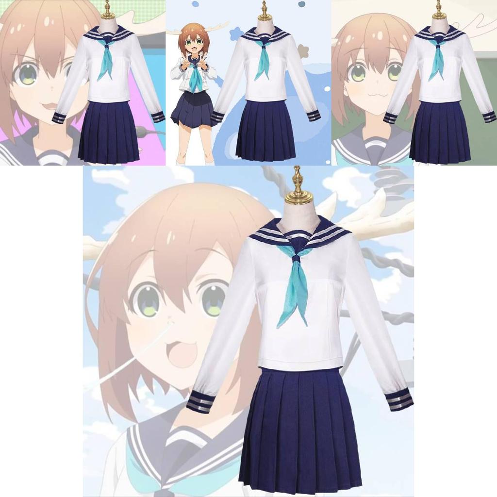 Stylish And Adorable Anime Cosplay School Uniform Made Of Polyester Spandex Blend Multi-size Options