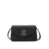 Daks Black Dd Logo Leather Crossbody Bag A1e367